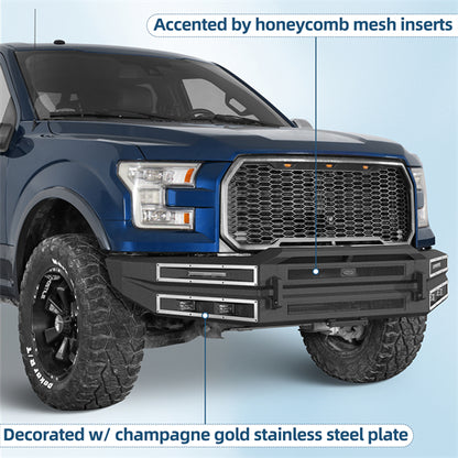 Immortal Front Bumper For 2015-2017 Ford F-150 (Excluding Raptor) - Ultralisk4x4