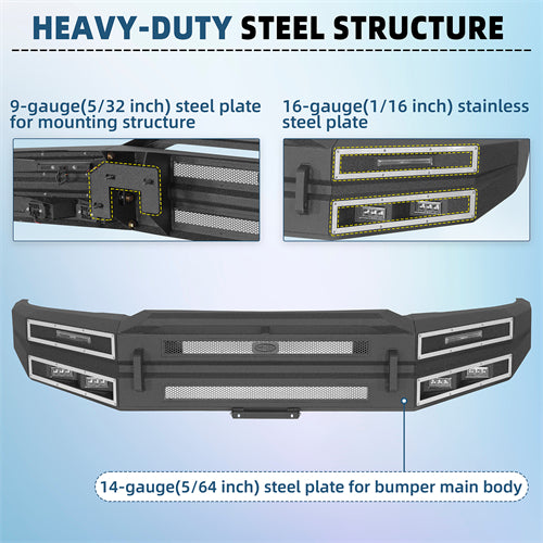 Immortal Front Bumper For 2015-2017 Ford F-150 (Excluding Raptor) - Ultralisk4x4
