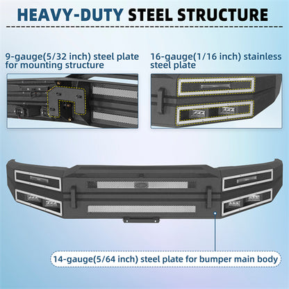 Immortal Front Bumper For 2015-2017 Ford F-150 (Excluding Raptor) - Ultralisk4x4