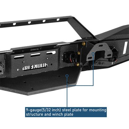 Full-width Front Bumper w/ LED Spotlights For 2016-2018 GMC Sierra 1500 - Ultralisk4x4