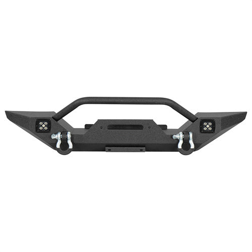 Mid Width Front Bumper w/ LED Spotlights For 1976-1986 Jeep CJ-5 CJ-7 CJ-8 Scrambler - Ultralisk4x4