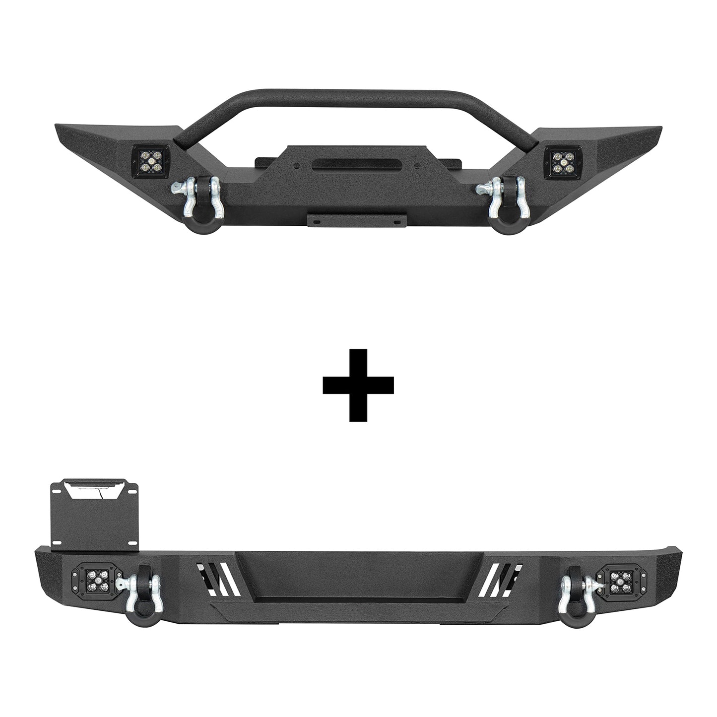 Aftermarket Front & Rear Bumper w/ LED Lights For 1976-1986 Jeep CJ-5 CJ-7 CJ-8 Scrambler - Ultralisk4x4