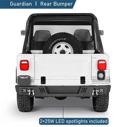 Aftermarket Rear Bumper w/ LED Lights For 1976-1986 Jeep CJ-5 CJ-7 CJ-8 Scrambler - Ultralisk4x4