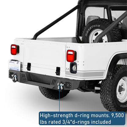 Aftermarket Rear Bumper w/ LED Lights For 1976-1986 Jeep CJ-5 CJ-7 CJ-8 Scrambler - Ultralisk4x4