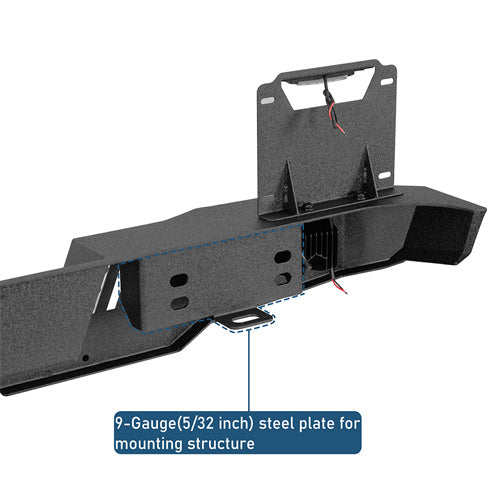 Aftermarket Rear Bumper w/ LED Lights For 1976-1986 Jeep CJ-5 CJ-7 CJ-8 Scrambler - Ultralisk4x4