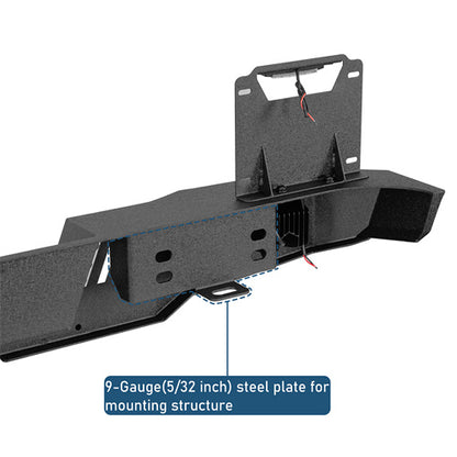 Aftermarket Rear Bumper w/ LED Lights For 1976-1986 Jeep CJ-5 CJ-7 CJ-8 Scrambler - Ultralisk4x4