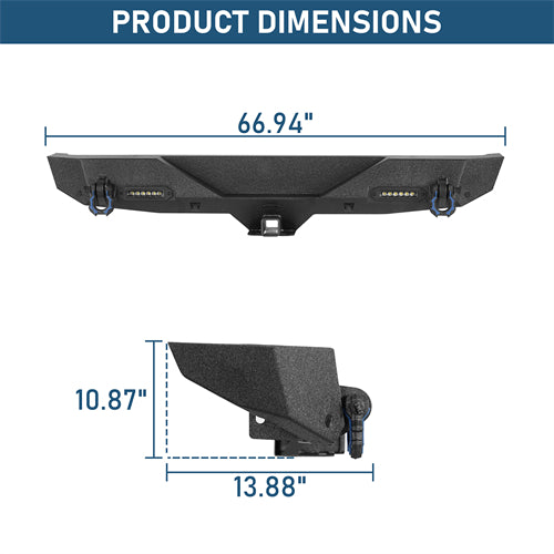 Different Trail Front & Rear Bumper Combo For 2018-2025 Jeep Wrangler JL - Ultralisk 4x4