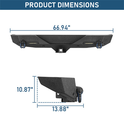 Different Trail Front & Rear Bumper Combo For 2018-2025 Jeep Wrangler JL - Ultralisk 4x4