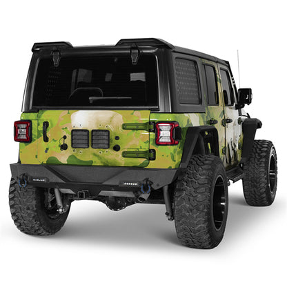 Off-Road Rear Bumper w/ LED spotlights For 2018-2026 Jeep Wrangler JL - Ultralisk4x4