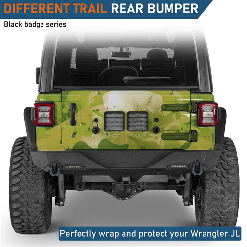 Off-Road Rear Bumper w/ LED spotlights For 2018-2026 Jeep Wrangler JL - Ultralisk4x4