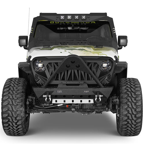 Stubby Front Bumper For 2018-2026 Jeep Wrangler JL & Gladiator JT - Ultralisk4x4