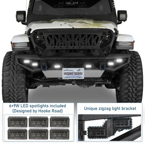 Zenith Full-Width Front Bumper For Jeep 2018-2026 Wrangler JL & Gladiaotr JT - Ultralisk4x4