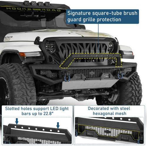 Zenith Full-Width Front Bumper For Jeep 2018-2026 Wrangler JL & Gladiaotr JT - Ultralisk4x4