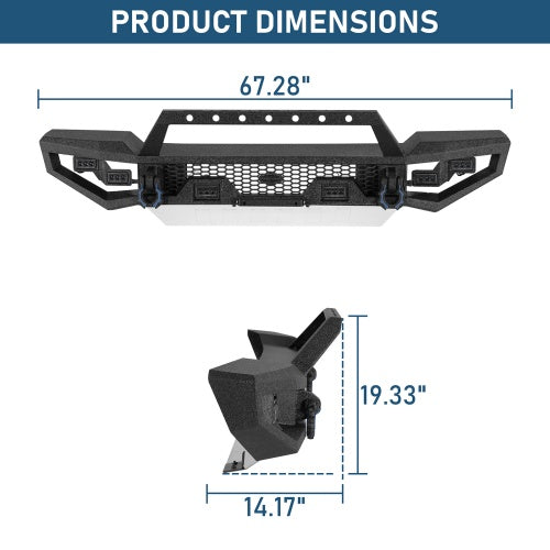 Zenith Full-Width Front Bumper For Jeep 2018-2026 Wrangler JL & Gladiaotr JT - Ultralisk4x4