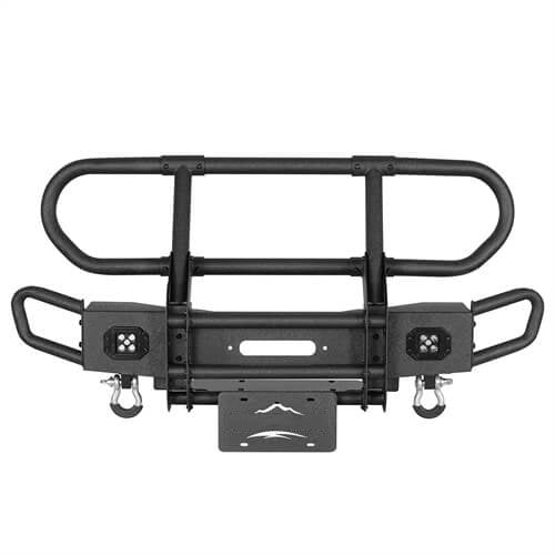Rock Crawler Front Bumper w/ Grille Guard & Winch Plate For 2018-2026 Jeep Wrangler JL & 2020-2025 Gladiator JT - Ultralisk4x4