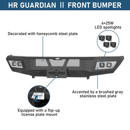 Full-Width Front Bumper For 1994-2001 Ram 1500 & 1994-2002 Ram 2500/3500 - Ultralisk4x4