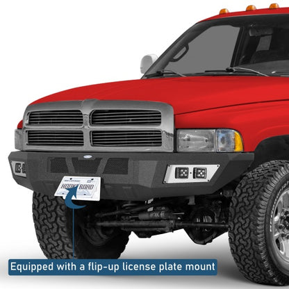 Full-Width Front Bumper For 1994-2001 Ram 1500 & 1994-2002 Ram 2500/3500 - Ultralisk4x4