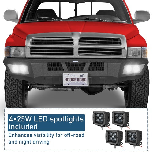 Full-Width Front Bumper For 1994-2001 Ram 1500 & 1994-2002 Ram 2500/3500 - Ultralisk4x4