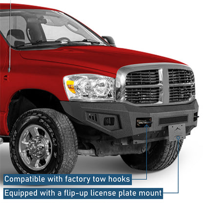 Front Bumper w/ LED spotlights For 2006-2009 Ram 2500/3500 - Ultralisk4x4