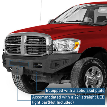 Front Bumper w/ LED spotlights For 2006-2009 Ram 2500/3500 - Ultralisk4x4