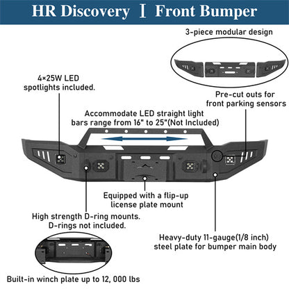 Front Bumper For 2015-2019 Chevy Silverado 2500HD/3500HD - Ultralisk4x4