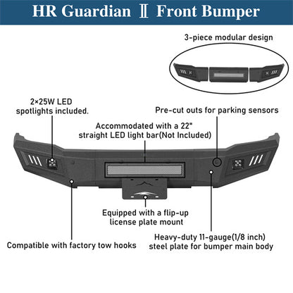 Front Bumper For 2015-2019 Chevy Silverado 2500HD/3500HD - Ultralisk4x4