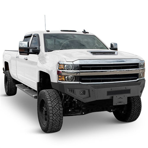 Front Bumper w/ LED Spotlights Included For 2015-2019 Chevy Silverado 2500HD/3500HD - Ultralisk4x4