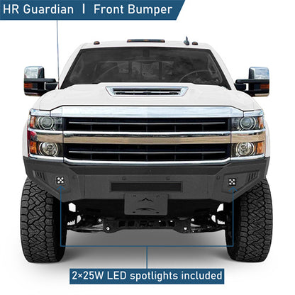Front Bumper w/ LED Spotlights Included For 2015-2019 Chevy Silverado 2500HD/3500HD - Ultralisk4x4