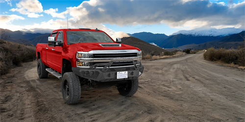 Front Bumper w/ LED Spotlights For 2015-2019 Chevy Silverado 2500HD/3500HD - Ultralisk4x4