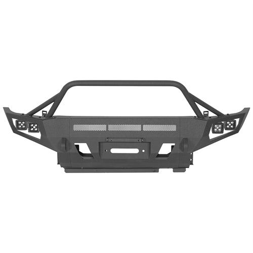 ExplorerX Front Bumper w/ LED Spot Lights For 2012-2015 Toyota Tacoma - Ultralisk4x4