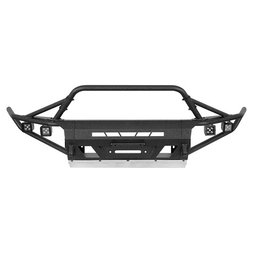 Aftermarket Tube Front Bumper w/ 4 LED Spot Lights For 2016-2023 Toyota Tacoma 3rd Gen - Ultralisk4x4