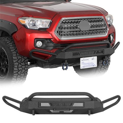 Blink Stubby Front Bumper w/ Side Tube Guard For 2016-2023 Toyota Tacoma - Ultralisk4x4