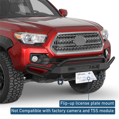 Blink Stubby Front Bumper w/ Side Tube Guard For 2016-2023 Toyota Tacoma - Ultralisk4x4