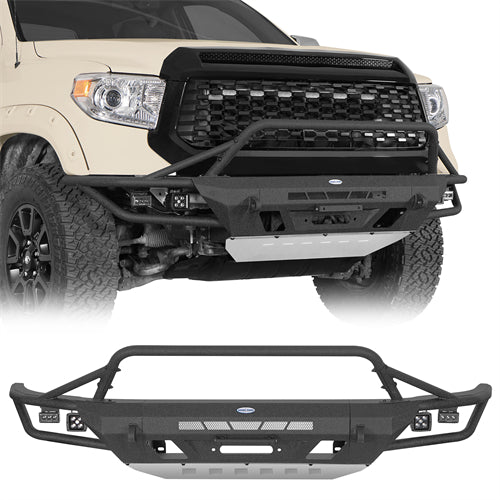 ExplorerX Tube Front Bumper For 2014-2021 Toyota Tundra - Ultralisk4x4