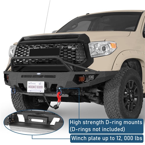 ExplorerX Front Bumper w/ LED Spot Lights For 2014-2021 Toyota Tundra - Ultralisk4x4