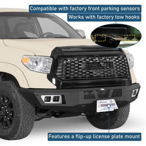 Full-Width Front Bumper For 2014-2021 Toyota Tundra - Ultralisk4x4