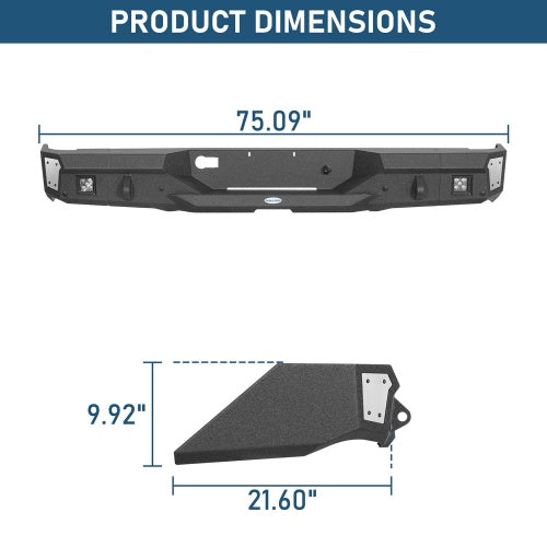 Guardian Ⅱ Rear Bumper For 2014-2021 Toyota Tundra - Ultralisk4x4