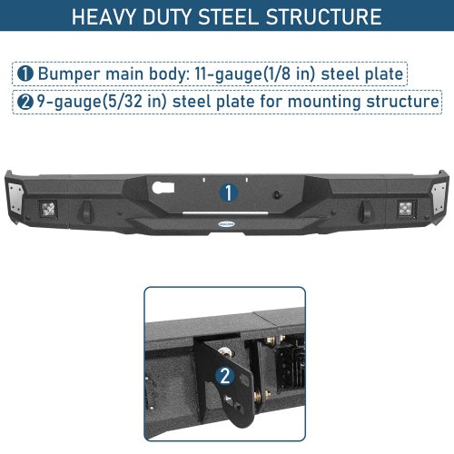 Guardian Ⅱ Rear Bumper For 2014-2021 Toyota Tundra - Ultralisk4x4