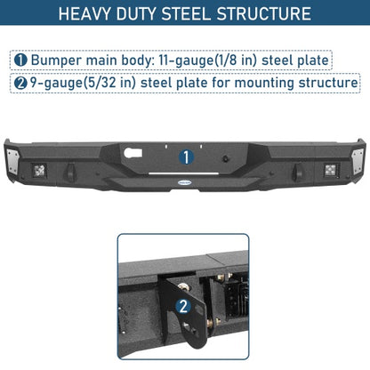 Guardian Ⅱ Rear Bumper For 2014-2021 Toyota Tundra - Ultralisk4x4