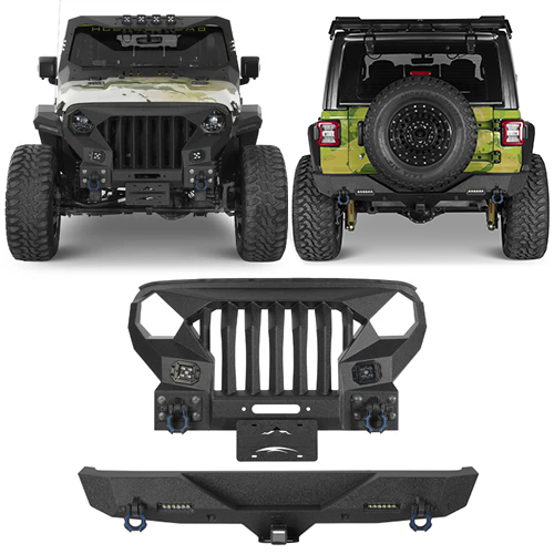Mad Max Front Bumper & Rear Bumper Combo For 2018-2026 Jeep Wrangler JL - Ultralisk4x4