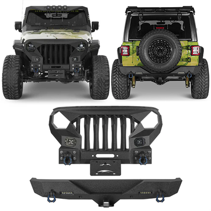 Mad Max Front Bumper & Rear Bumper Combo For 2018-2026 Jeep Wrangler JL - Ultralisk4x4