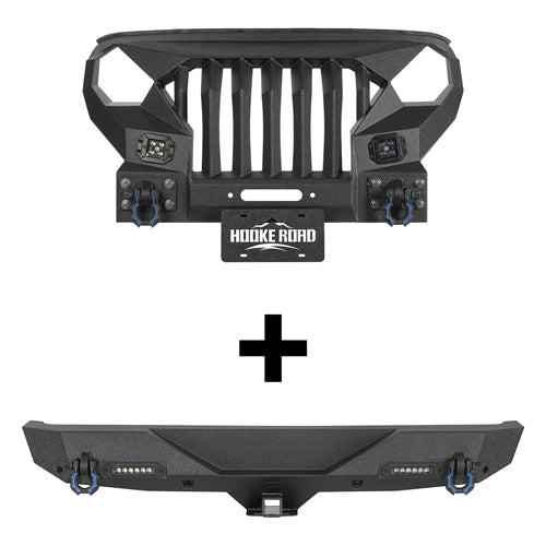 Mad Max Front Bumper & Rear Bumper Combo For 2018-2025 Jeep Wrangler JL - Ultralisk4x4