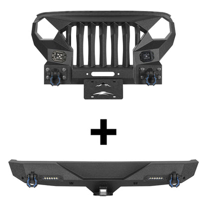 Mad Max Front Bumper & Rear Bumper Combo For 2018-2026 Jeep Wrangler JL - Ultralisk4x4