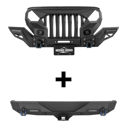 Mad Max Front Bumper & Rear Bumper Combo For 2018-2025 Jeep Wrangler JL - Ultralisk4x4