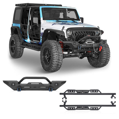 Front Bumper & Side Steps(07-18 Jeep Wrangler JK) - ultralisk4x4