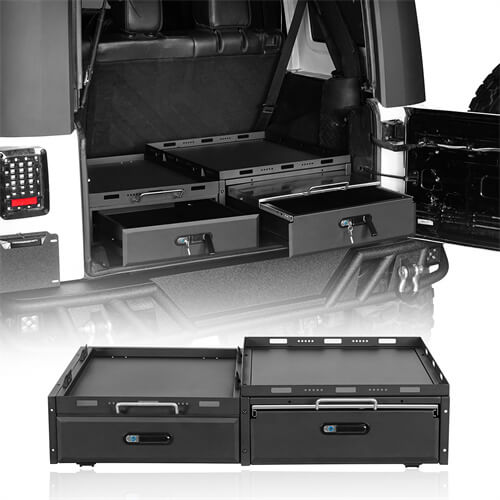 Cargo Drawer System & Fridge Slide Mount For 2015-2024 Jeep Wrangler JK/JL 4-Door-Ultralisk4x4-u2089s-1