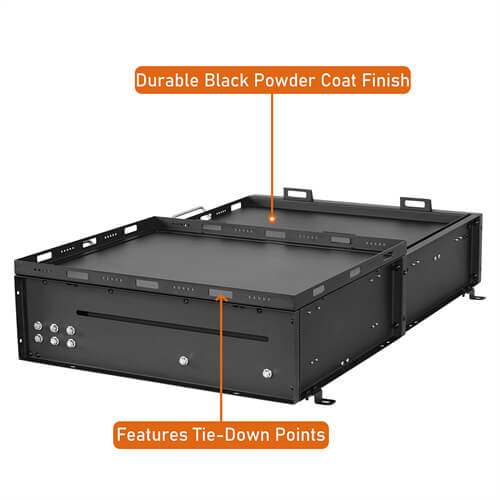 Cargo Drawer System & Fridge Slide Mount For 2015-2024 Jeep Wrangler JK/JL 4-Door-Ultralisk4x4-u2089s-11