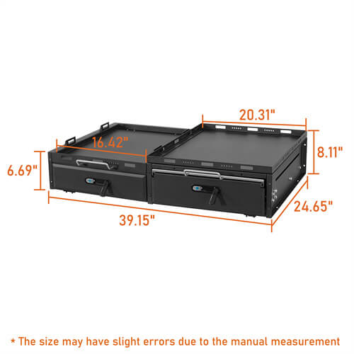 Cargo Drawer System & Fridge Slide Mount For 2015-2025 Jeep Wrangler JK/JL 4-Door - Ultralisk4x4
