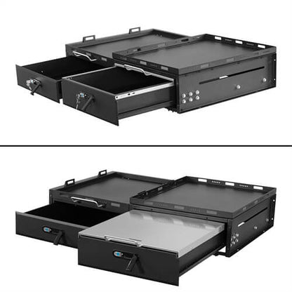 Cargo Drawer System & Fridge Slide Mount For 2015-2024 Jeep Wrangler JK/JL 4-Door-Ultralisk4x4-u2089s-3