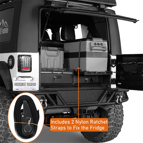 Cargo Drawer System & Fridge Slide Mount For 2015-2024 Jeep Wrangler JK/JL 4-Door-Ultralisk4x4-u2089s-8
